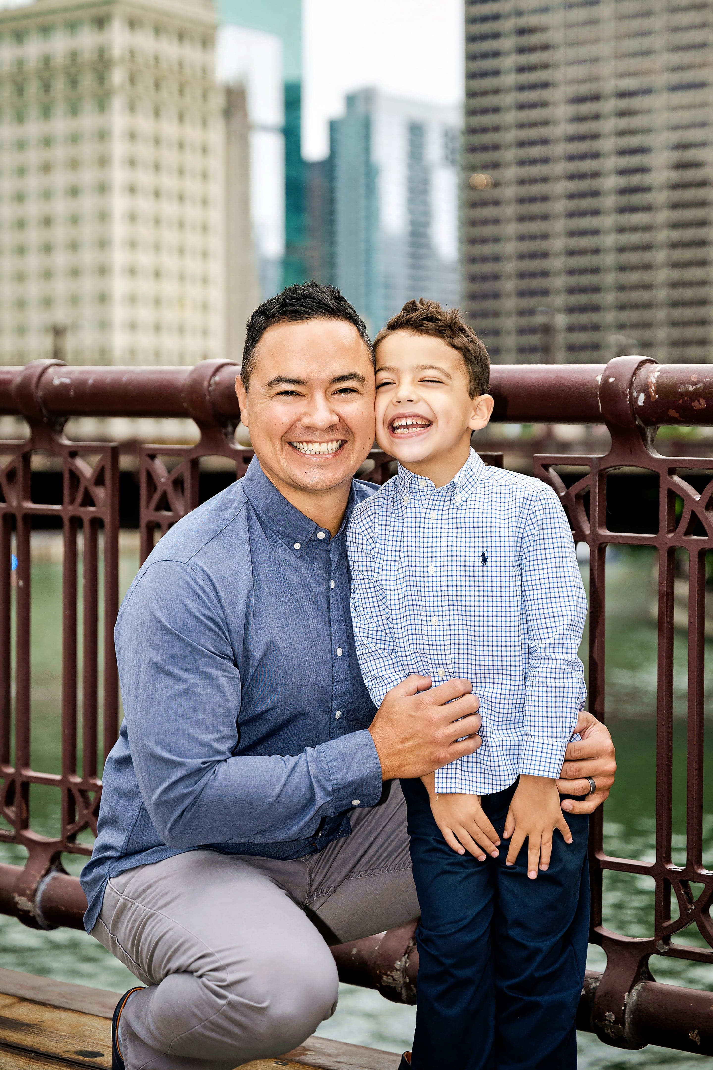 Family laughing together during a Sparq Photos session